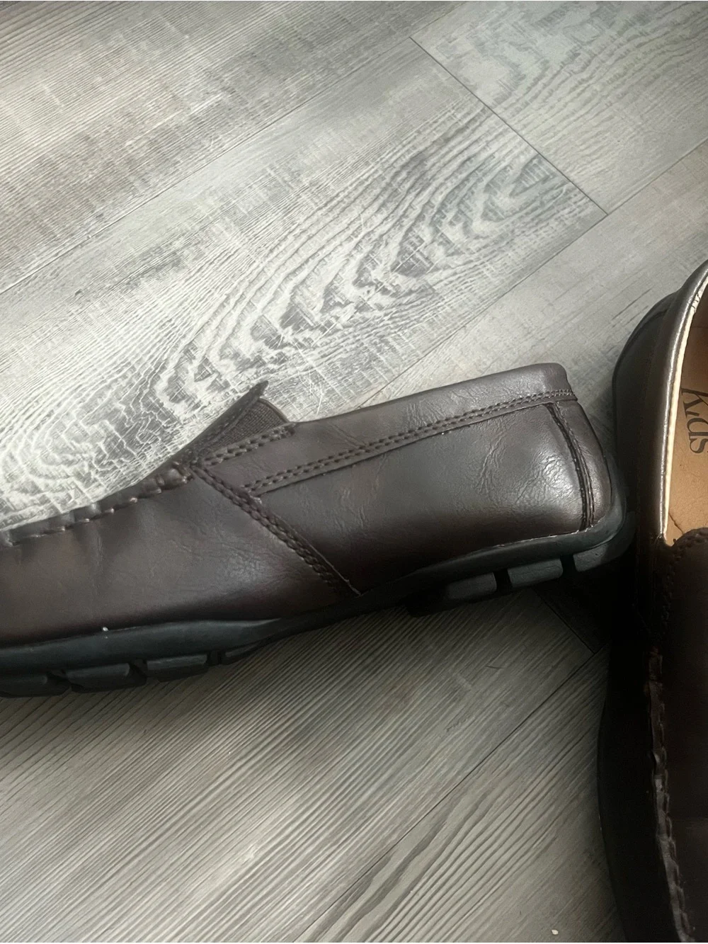 Nordstrom Kids Brown Leather Slip-On Dress Shoes